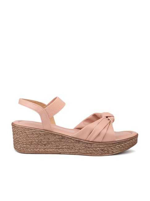 Inc 5 Inc.5 Women's Peach Ankle Strap Wedges