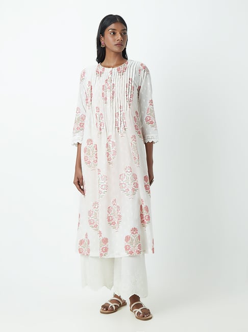 Zuba by Westside Desert Rose Floral Print A-Line Kurta Price in India