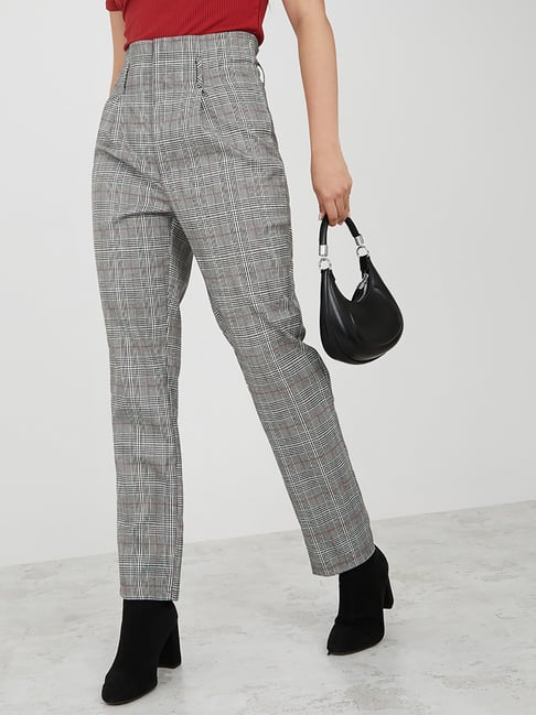 Buy Brown Checked Blazer And Straight Fit Trousers Coord Online   FableStreet