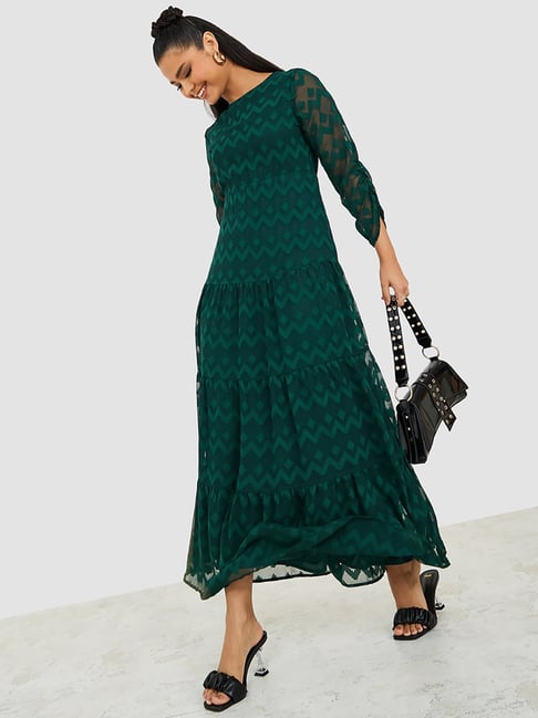 Styli Green Maxi Dress Price in India