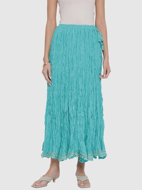 Fabindia Aqua Cotton A-Line Skirt Price in India