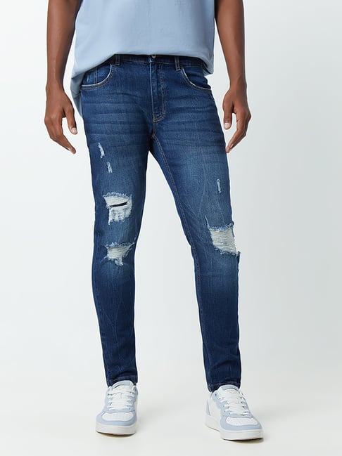 Blue Relaxed Fit Cropped Jeans  Jeans  Tommy Hilfiger