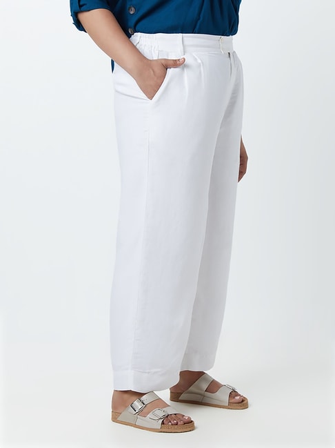 White Flippin Linen Trousers  Toms Trunks