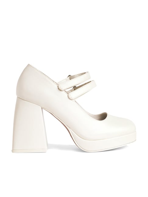 White platform 2025 mary jane shoes