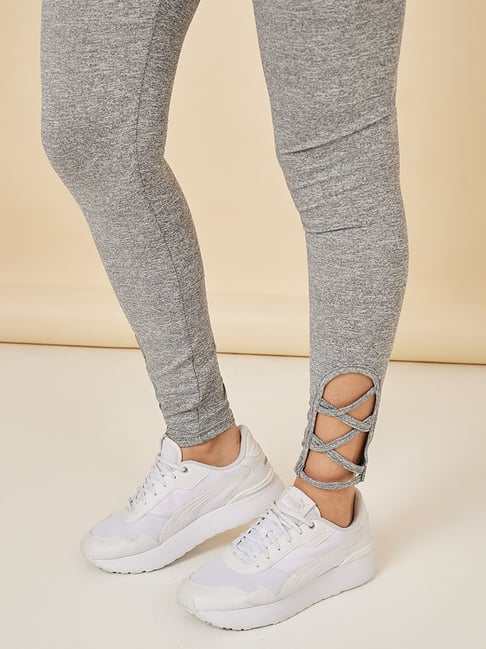 Buy Styli Grey Leggings for Women's Online @ Tata CLiQ