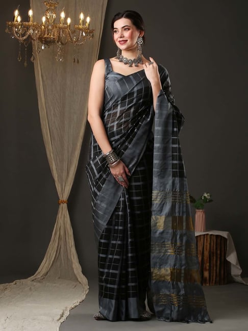 Silk 100% Pure Cotton Patch Work Printed Grey And Black Fancy Saree For  Ladies at Best Price in Agartala | Maa Textiles & Footwear