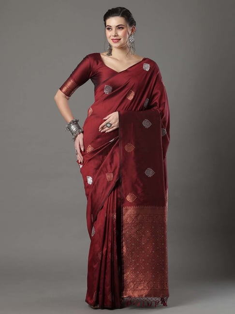 Kanchipuram Soft Lichi Silk Maroon Colour Saree Bold and Beautiful Saree  With Weaving Silk Exclusive Indian Wedding Saree South Silk Saree - Etsy