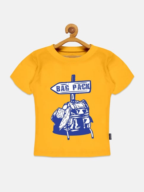 Kiddopanti Kids Yellow Printed T-Shirt-picture-12