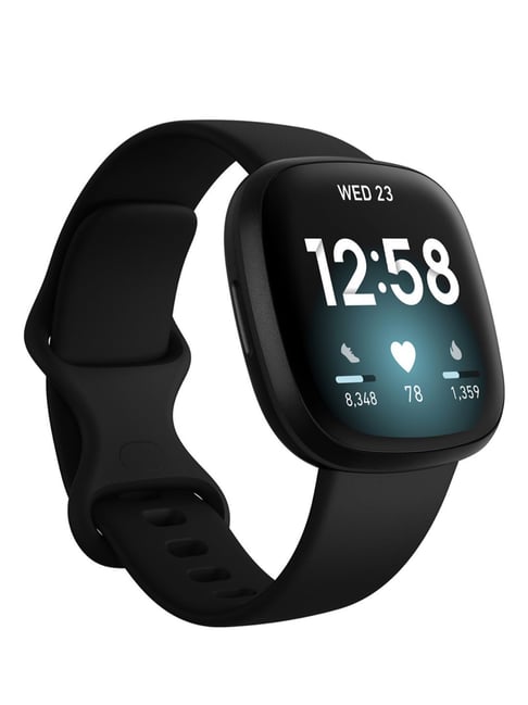 FITBIT FB511BKBK Versa 3 Smart Watch for Unisex (Black)