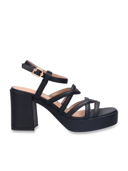 Masha Sandals Total Black - Leather