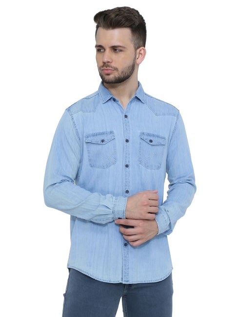 Zara- Denim Shirt- Light blue – Bagallery