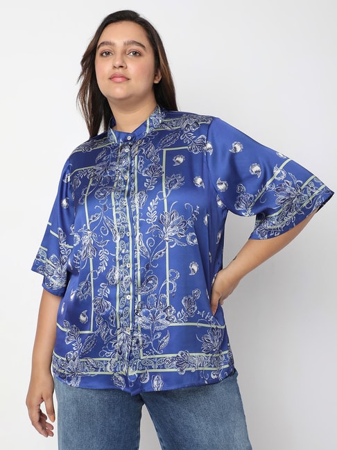 Vero Moda Blue Printed Shirt Price in India