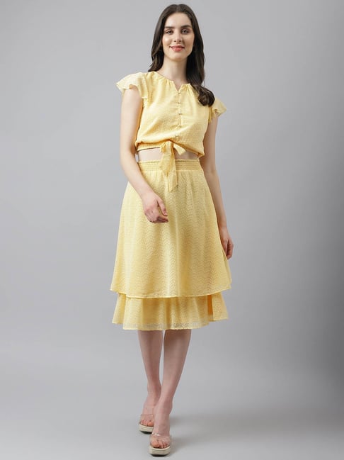 Latin Quarters Yellow Top With Skirt