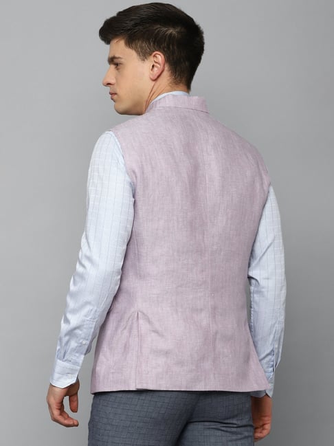 Buy Louis Philippe Men Beige Slim Fit Self Design Nehru Jacket - Nehru  Jackets for Men 9596361 | Myntra