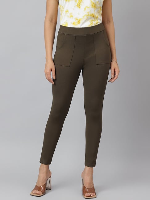 Latin Quarters Olive Jeggings