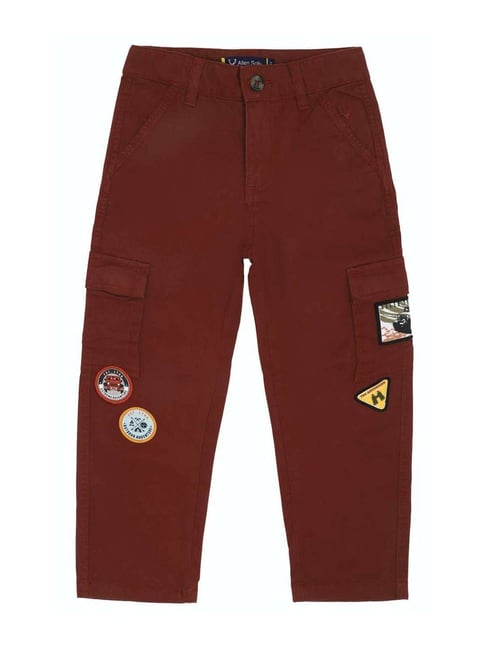 Allen Solly Junior Maroon Applique Trousers