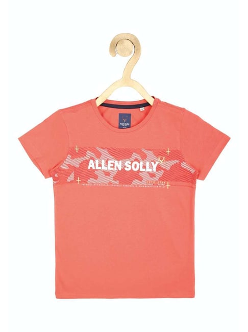 Allen Solly Junior Pink Cotton Printed T-Shirt