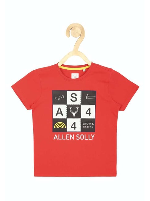 Allen Solly Junior Red & White Printed T-Shirt