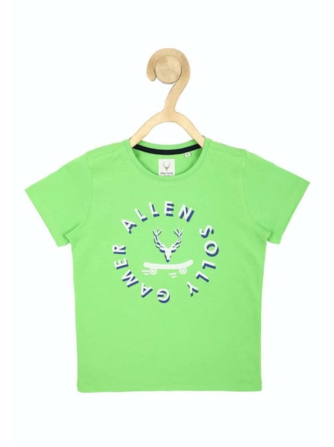 Allen Solly Junior Green & White Printed T-Shirt