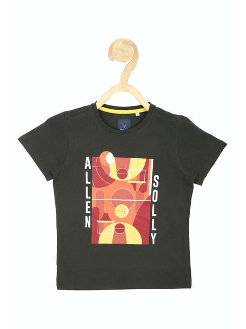 Allen Solly Junior Green Cotton Printed T-Shirt