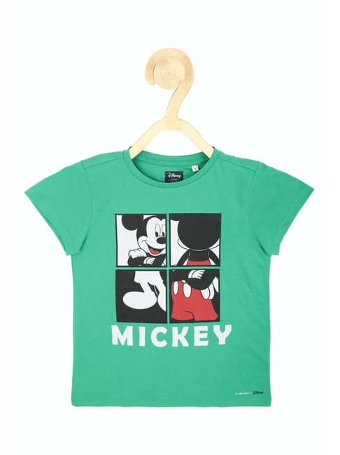 Allen Solly Junior Green Cotton Printed T-Shirt