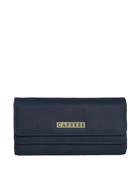 Buy Caprese Navy Solid Wallet for Women Online At Best Price