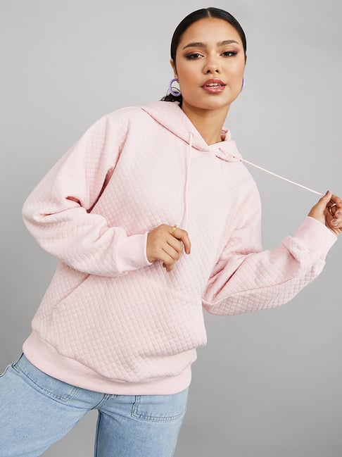 Styli Pink Regular Fit Hoodie