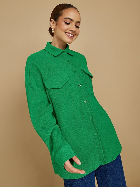 Styli Green Regular Fit Shirt Price in India