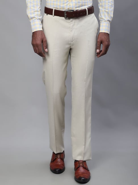 Plain Beige Color Polyester Men Formal Trouser at Rs 330 in Bhilwara | ID:  26238848055