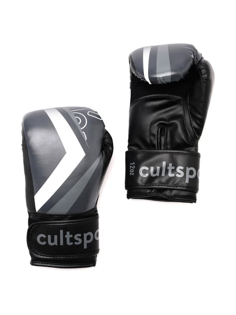 Cultsportone Pro Boxing Gloves with Antimicrobial Lining (Black)