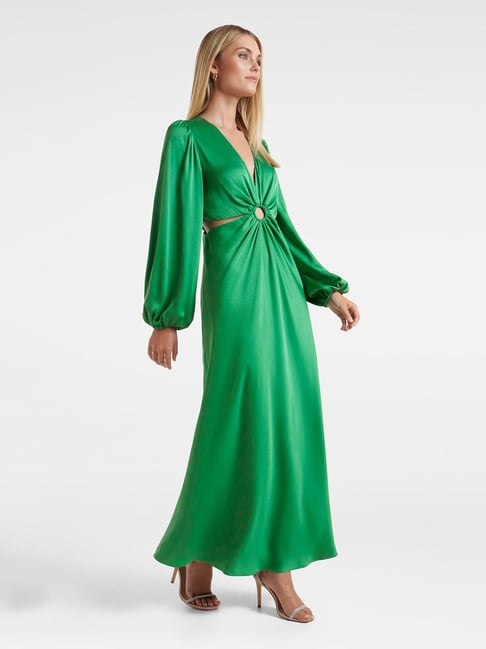 Buy Forever New Green Cut Out Maxi Dress for Women's Online @ Tata CLiQ