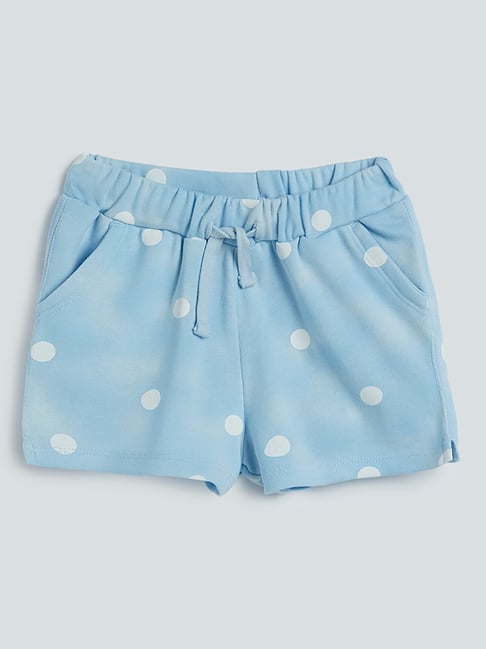 HOP Kids by Westside Blue Polka Dot Design Shorts