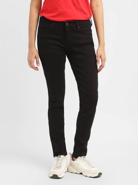 Levis Levi's 711 Black Skinny Fit Mid Rise Jeans