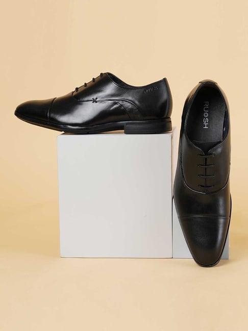 Ruosh Men's Black Oxford Shoes