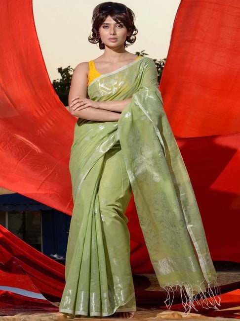 Peacock green plain body georgette designer saree features contrast dark  blue sequin work & embroidered border & blouse