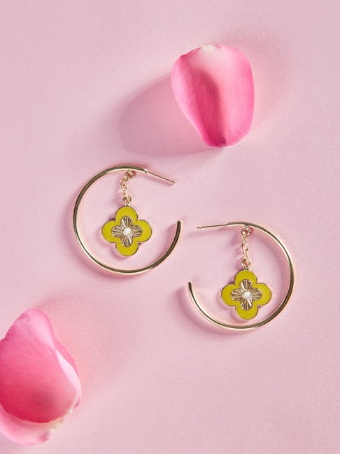 Lucky Clover Crystal Hoop Earrings – Ever Adorned