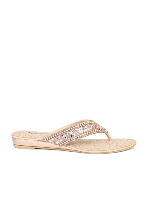 Inc.5 Women's Rose Gold Thong Sandals Price in India