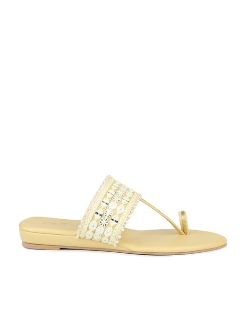 Inc.5 Women's Yellow Toe Ring Sandals Price in India