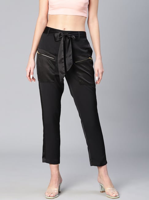 Oxolloxo Black Tapered Fit Pants