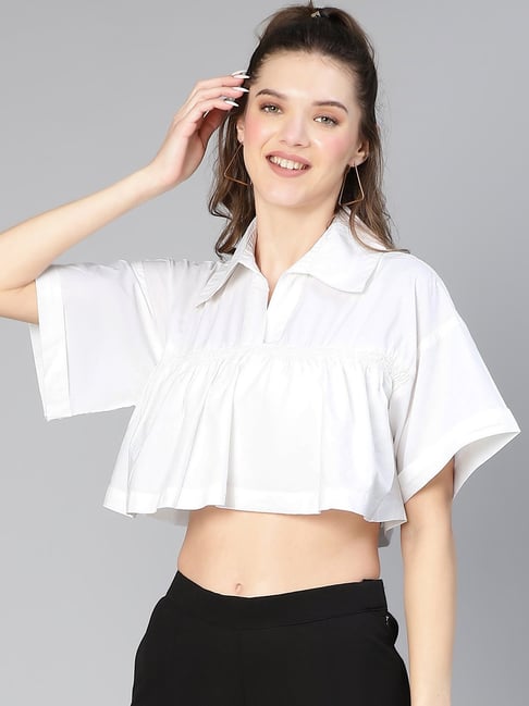White Crop Tops For Women