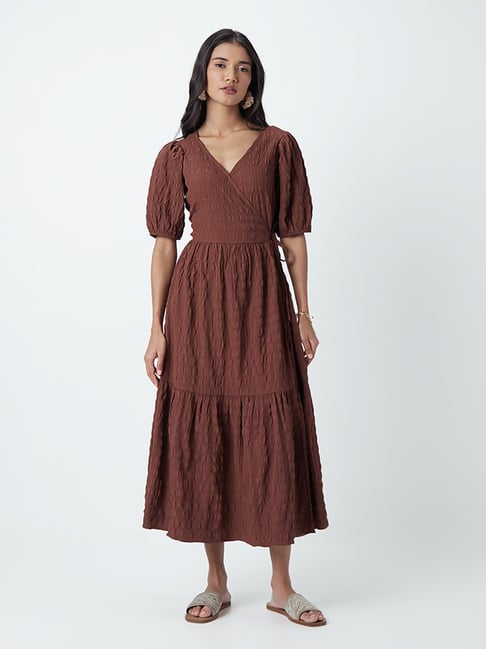 LOV by Westside Dark Brown Berlin Dress Price in India