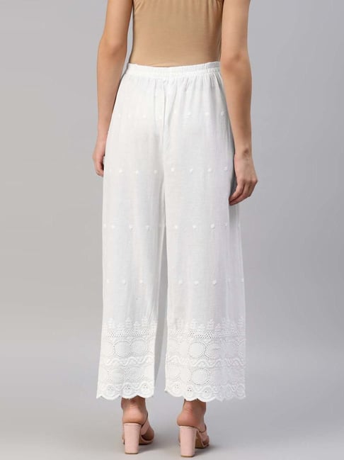 High Waisted Lace Panel Palazzo Pants | High waisted palazzo pants, Clothes  for women, Fashion pants