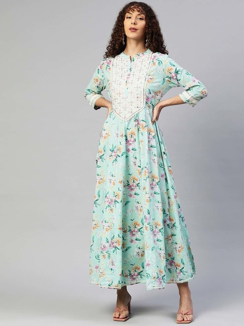 Buy Sea Green Gown For Girls – Mumkins