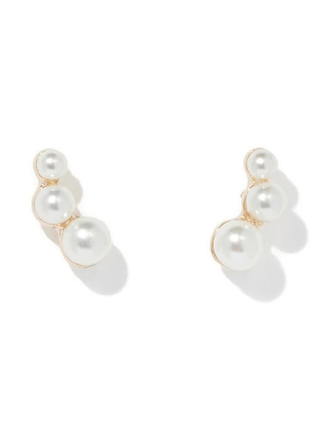 Gold Pearl Studs  PearlMania