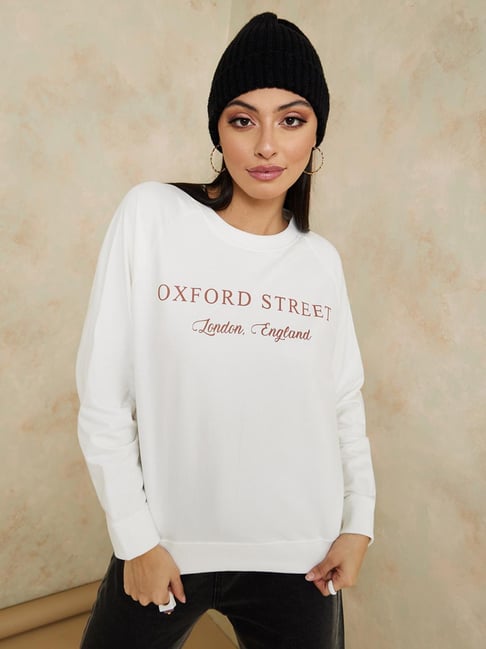 Styli Regular Length Embroide Slogan Regular Fit Sweatshirt