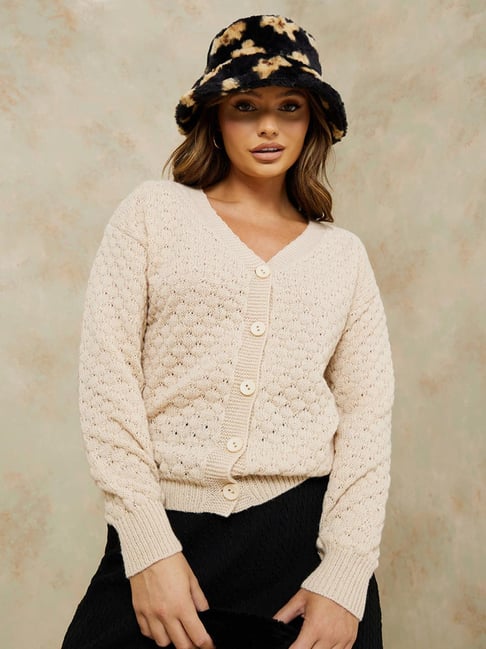 Buy Styli Beige Regular Fit Sweater for Women Online Tata CLiQ