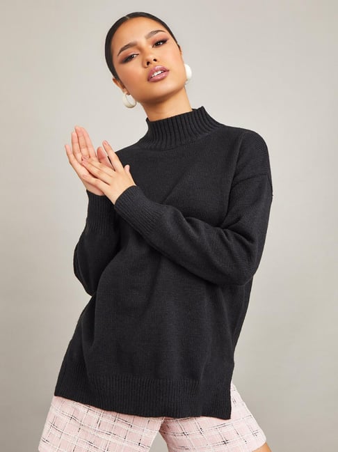 High neck outlet oversized sweater