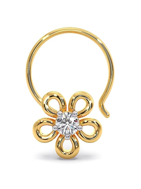 Kalyan jewellers diamond hot sale nose pin