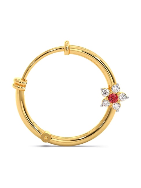 Trinity Diamond Nose pin for women under 10K - Candere by Kalyan Jewellers