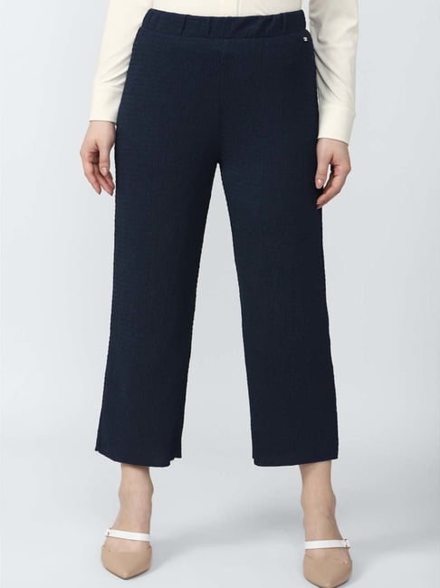 Van Heusen Navy High Rise Trousers